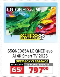2001 Audio Video 65QNED85A 65 LG QNED evo AI 4K Smart TV 2025 offer