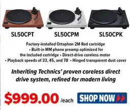 2001 Audio Video Technics Factory-installed Ortofon 2M Red cartridge offer