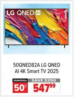 2001 Audio Video 50QNED82A 50 LG QNED AI 4K Smart TV 2025 offer