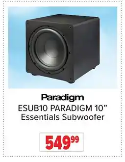 2001 Audio Video ESUB10 PARADIGM 10 Essentials Subwoofer offer
