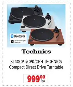 2001 Audio Video SL40CPT/CPK/CPH TECHNICS Compact Direct Drive Turntable offer