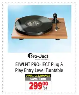 2001 Audio Video E1WLNT PRO-JECT Plug & Play Entry Level Turntable offer