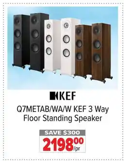 2001 Audio Video Q7METAB/WA/W KEF 3 Way Floor Standing Speaker offer