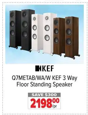 2001 Audio Video Q7METAB/WA/W KEF 3 Way Floor Standing Speaker offer