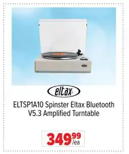 2001 Audio Video ELTSP1A10 Spinster Eltax Bluetooth V5.3 Amplified Turntable offer