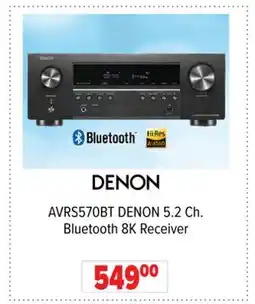 2001 Audio Video AVRS570BT DENON 5.2 Ch. Bluetooth 8K Receiver offer
