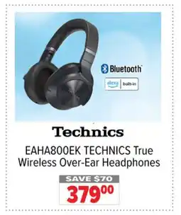 2001 Audio Video EAHA800EK TECHNICS True Wireless Over-Ear Headphones offer