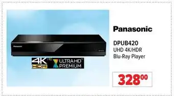 2001 Audio Video DPUB420 Panasonic UHD 4K/HDR Blu-Ray Player offer