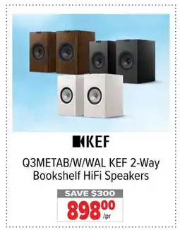 2001 Audio Video Q3METAB/W/WAL KEF 2-Way Bookshelf HiFi Speakers offer