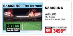 2001 Audio Video QN55LST7D 55 SAMSUNG The Terrace Partial Sun Neo QLED 4K offer