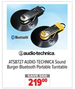 2001 Audio Video ATSB727 AUDIO-TECHNICA Sound Burger Bluetooth Portable Turntable offer