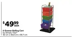 Michaels 5-Drawer Rolling Cart by Simply Tidy offer