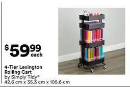 Michaels 4-Tier Lexington Rolling Cart by Simply Tidy offer