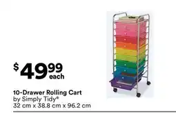 Michaels 10-Drawer Rolling Cart by Simply Tidy offer