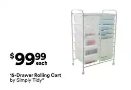 Michaels 15-Drawer Rolling Cart by Simply Tidy offer