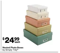 Michaels Nested Photo Boxes by Simply Tidy offer
