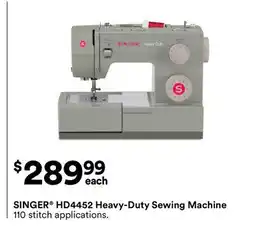 Michaels SINGER HD4452 Heavy-Duty Sewing Machine offer