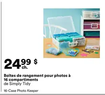 Michaels Boîtes de rangement pour photos à 16 compartiments de Simply Tidy offer