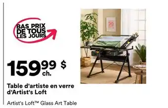 Michaels Table d'artiste en verre d'Artist's Loft offer