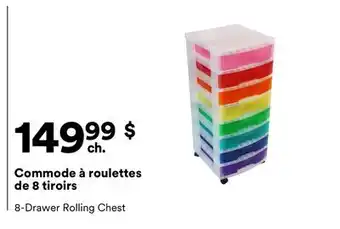 Michaels Commode à roulettes de 8 tiroirs offer