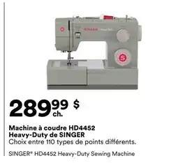 Michaels Machine à coudre HD4452 Heavy-Duty de SINGER offer