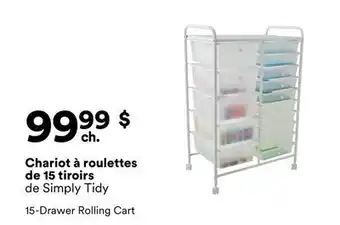 Michaels Chariot à roulettes de 15 tiroirs de Simply Tidy offer