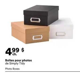 Michaels Boîtes pour photos de Simply Tidy offer