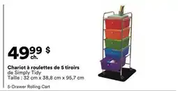 Michaels Chariot à roulettes de 5 tiroirs de Simply Tidy offer