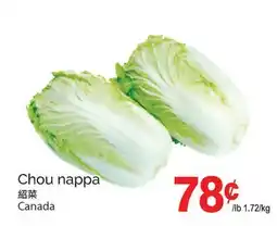 T&T Supermarket Chou nappa offer