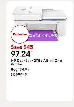 Staples HP DeskJet 4275e All-in-One Printer offer