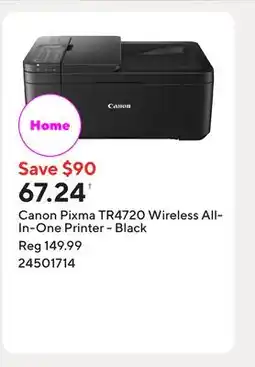 Staples Canon Pixma TR4720 Wireless All-In-One Printer - Black offer