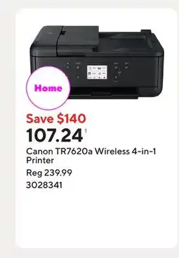 Staples Canon TR7620a Wireless 4-in-1 Printer offer