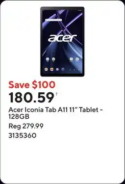 Staples Acer Iconia Tab A11 11 Tablet - 128GB offer