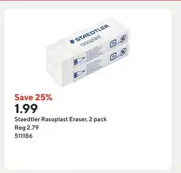 Staples Staedtler Rasoplast Eraser offer