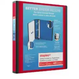 Staples Staples Better Binder - 1-1/2 - Red offer