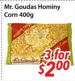 Bestco Food Mart Mr. Goudas Hominy Corn offer