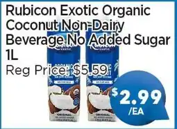 Blue Sky Supermarket Rubicon Exotic Organic Coconut Non-Dairy Beverage No Added Sugar offer