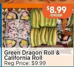 Blue Sky Supermarket Green Dragon Roll & California Roll offer