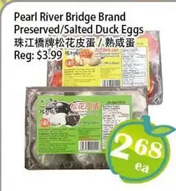 Food Depot Supermarket Pearl River Bridge Brand Preserved/Salted Duck Eggs offer