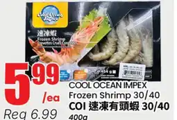 Terra Foodmart COOL OCEAN IMPEX Frozen Shrimp 30/40 offer