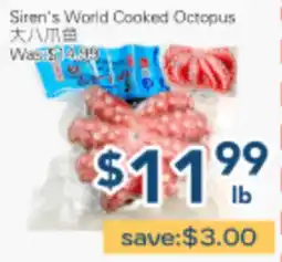 Oceans Fresh Food Market Siren's World Cooked Octopus offer