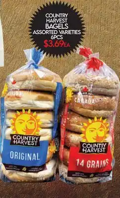 Fiesta Farms COUNTRY HARVEST BAGELS offer