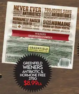 Fiesta Farms GREENFIELD WIENERS ANTIBIOTIC & HORMONE FREE offer