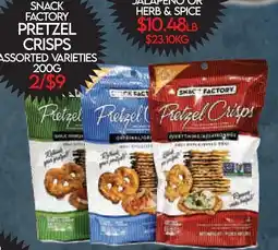 Fiesta Farms SNACK FACTORY PRETZEL CRISPS offer