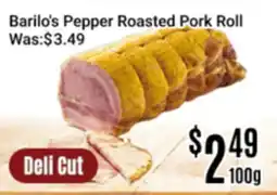 Nations Fresh Foods Barilo's Pepper Roasted Pork Roll offer