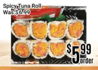 Nations Fresh Foods Spicy Tuna Roll offer