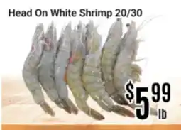 Nations Fresh Foods Head On White Shrimp 20/30 offer