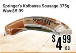 Nations Fresh Foods Springer's Kolbassa Sausage offer