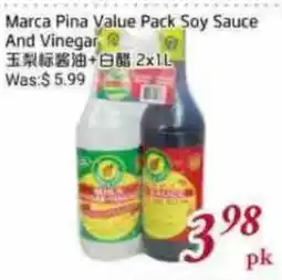 Tone Tai Supermarket Marca Pina Value Pack Soy Sauce And Vinegar offer