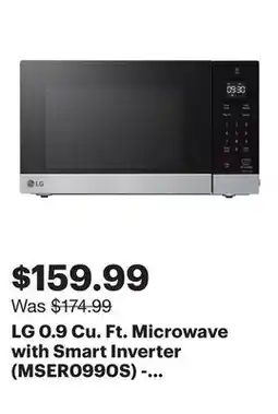 Best Buy LG 0.9 Cu. Ft. Microwave with Smart Inverter (MSER0990S) - Stainless Steel offer